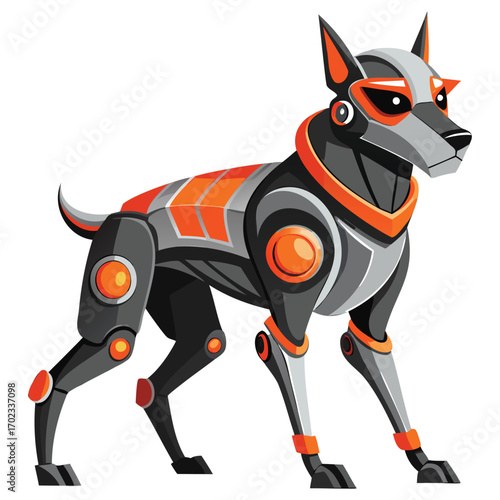 AI Dog Robot Illustration