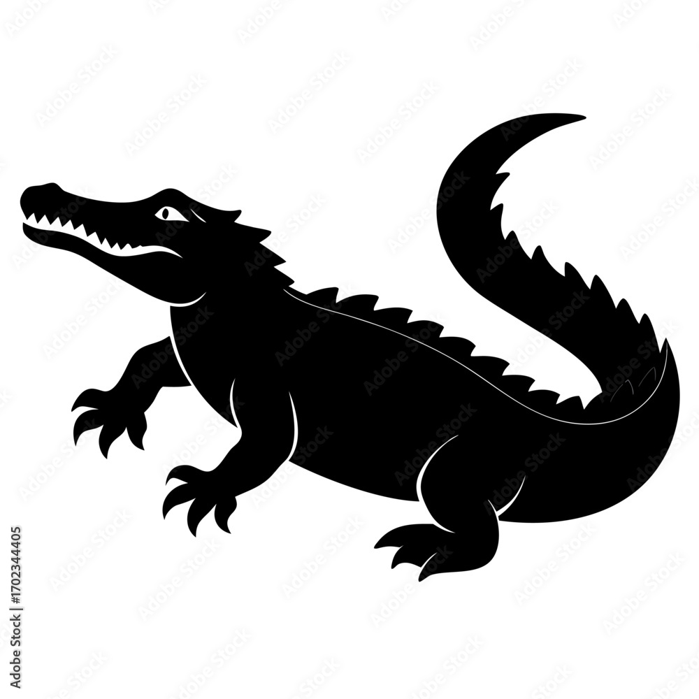 Fototapeta premium silhouette of a dragon
