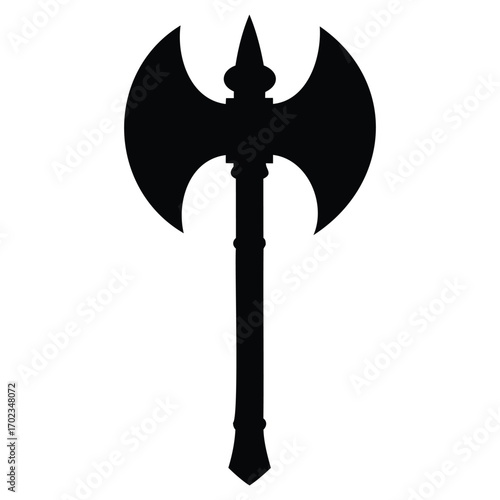Battle Axe Silhouette Art