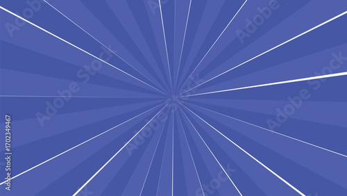 Abstract background of radiant stripes in shades of blue and white