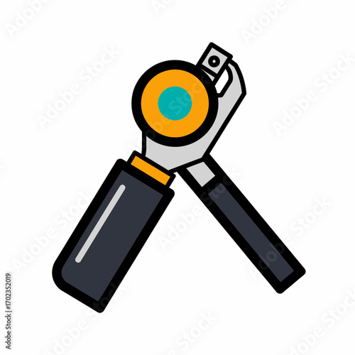 Stylized illustration of a hand tool, depicting a wrench or similar mechanical device.
