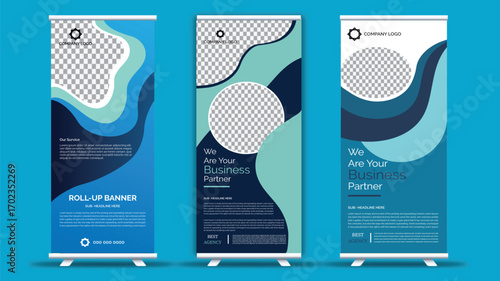 Corporate Blue Elegance Roll-up Banner