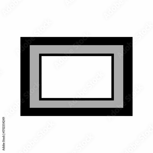 Simple rectangular frame with multiple borders, blank interior space.