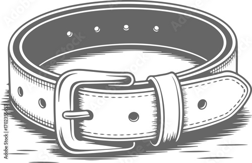Buckled Leather Belt. A Stylish Accessory for Fashion and Functionality