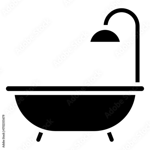 Bathtub Glyph Icon