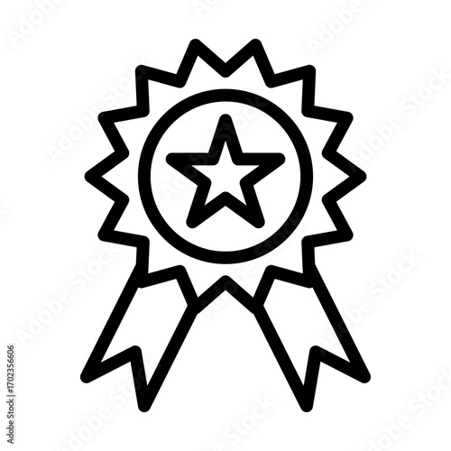 Achievement Badge line icon