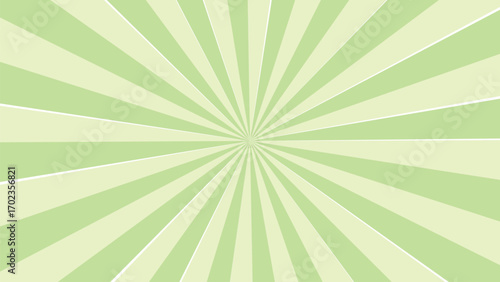 Green radial rays background banner graphic element abstract design modern