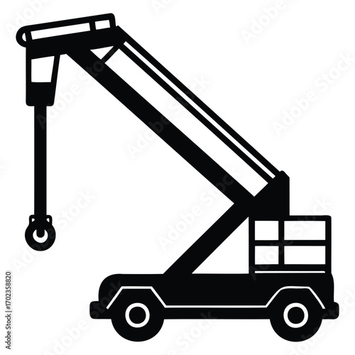 Boom Lift Silhouette Illustration