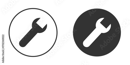 Wrench icon vector. simple design logo icons set