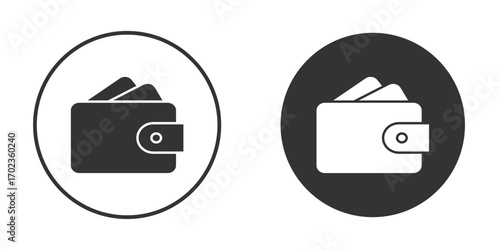 Wallet icon vector. simple design logo icons set
