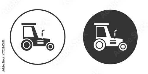 Tractor icon vector. simple design logo icons set