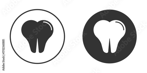 Tooth icon vector. simple design logo icons set