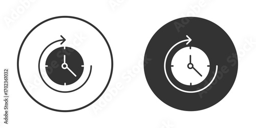 Time forward icon vector. simple design logo icons set