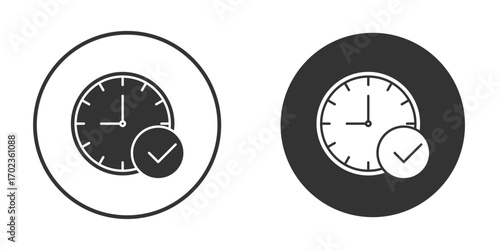 Time check icon vector. simple design logo icons set