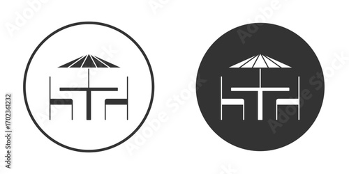 Terrace icon vector. simple design logo icons set