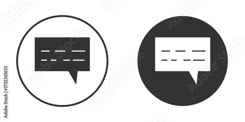 Subtitles icon vector. simple design logo icons set