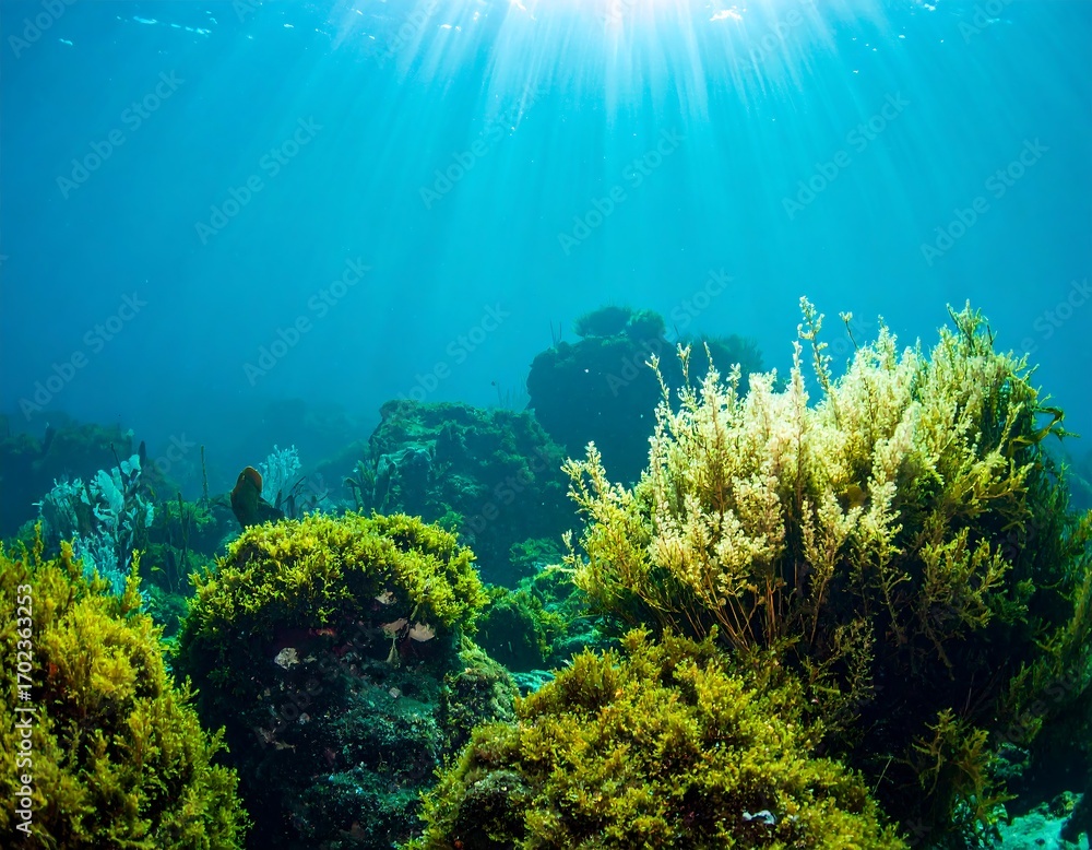 Fototapeta premium Underwater coral reef scene (1)