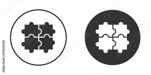 Puzzle icon vector. simple design logo icons set