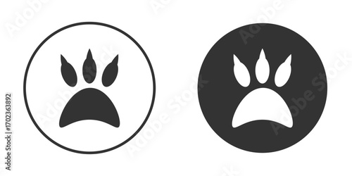 Paw icon vector. simple design logo icons set