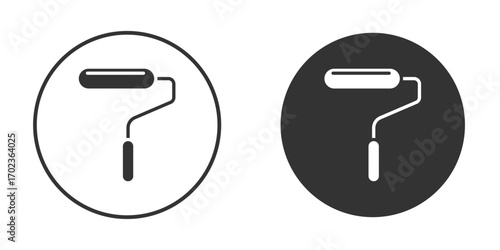 Paint roller icon vector. simple design logo icons set