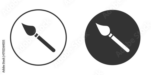 Paint brush icon vector. simple design logo icons set