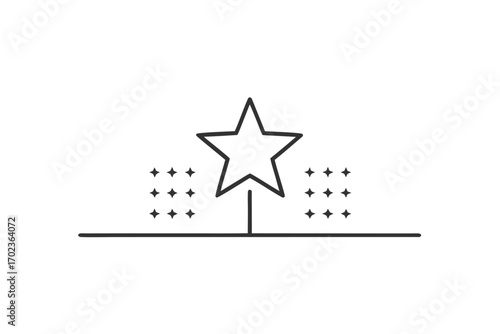 Flat vector illustration of a hand holding a review card with three stars, symbolizing customer feedback, service quality, product rating, client satisfaction, and business credibility. Perfect for we