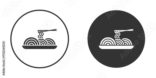 Noodles icon vector. simple design logo icons set