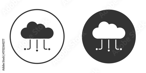 Network cloud icon vector. simple design logo icons set