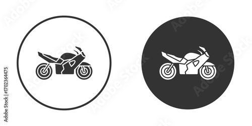 Motorcycle icon vector. simple design logo icons set