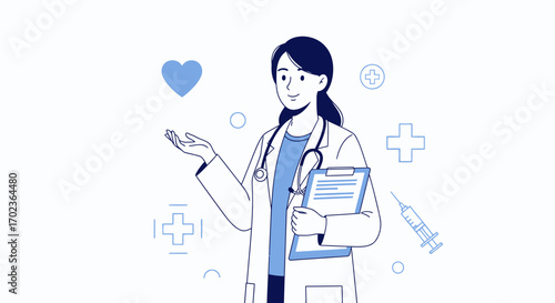 Compassionate Healthcare Professional Presenting Medical Information with Confidence And Kindness