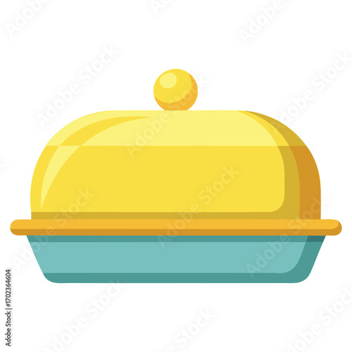 Butter Dish with Cover Illustration
