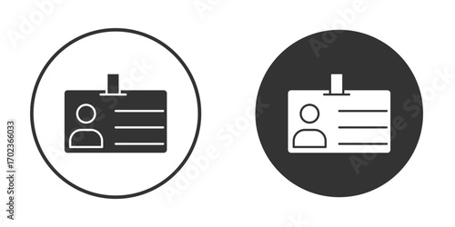 ID badge icon vector. simple design logo icons set