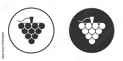 Grape icon vector. simple design logo icons set