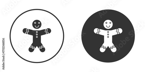 Gingerbread man icon vector. simple design logo icons set