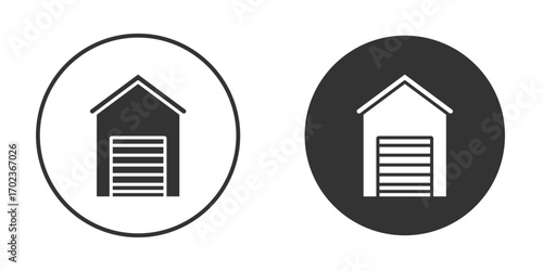 Garage icon vector. simple design logo icons set