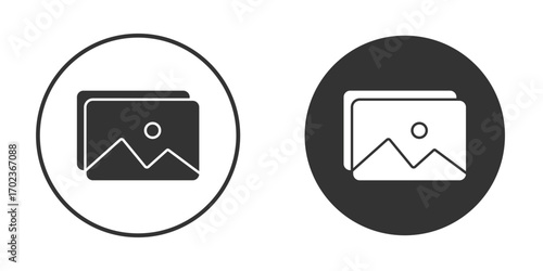 Gallery icon vector. simple design logo icons set