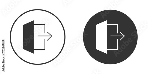 Exit icon vector. simple design logo icons set