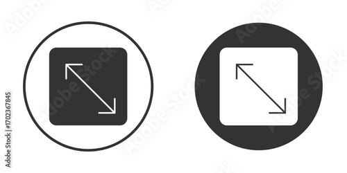 Expand icon vector. simple design logo icons set