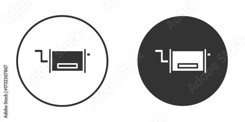 Exhaust pipe icon vector. simple design logo icons set