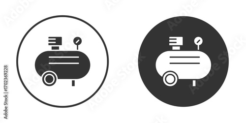 Compressor icon vector. simple design logo icons set
