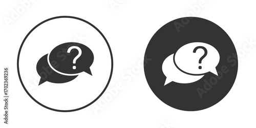 Comment question icon vector. simple design logo icons set