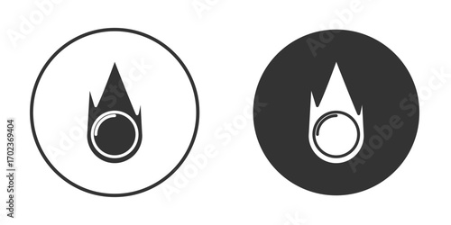 Comet icon vector. simple design logo icons set