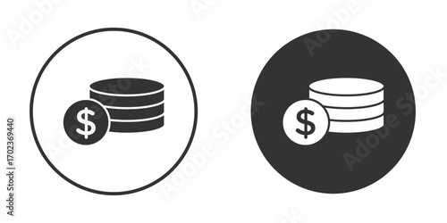 Coins icon vector. simple design logo icons set
