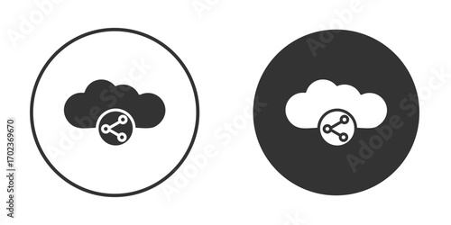 Cloud share icon vector. simple design logo icons set
