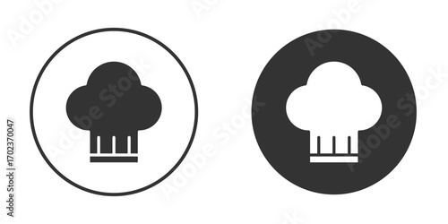 Chef hat icon vector. simple design logo icons set