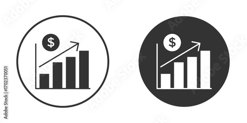 Chat arrow grow icon vector. simple design logo icons set