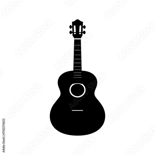Guitar icon vector, flat minimal style