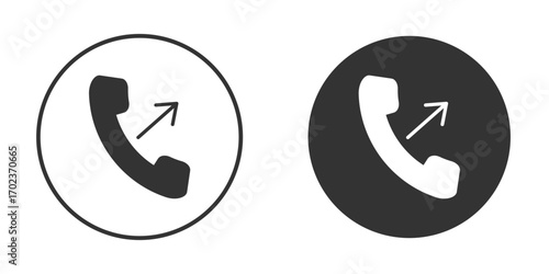 Call outgoing icon vector. simple design logo icons set