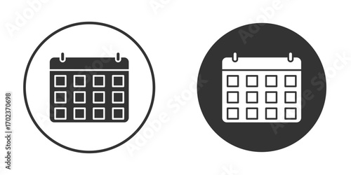 Calendar icon vector. simple design logo icons set