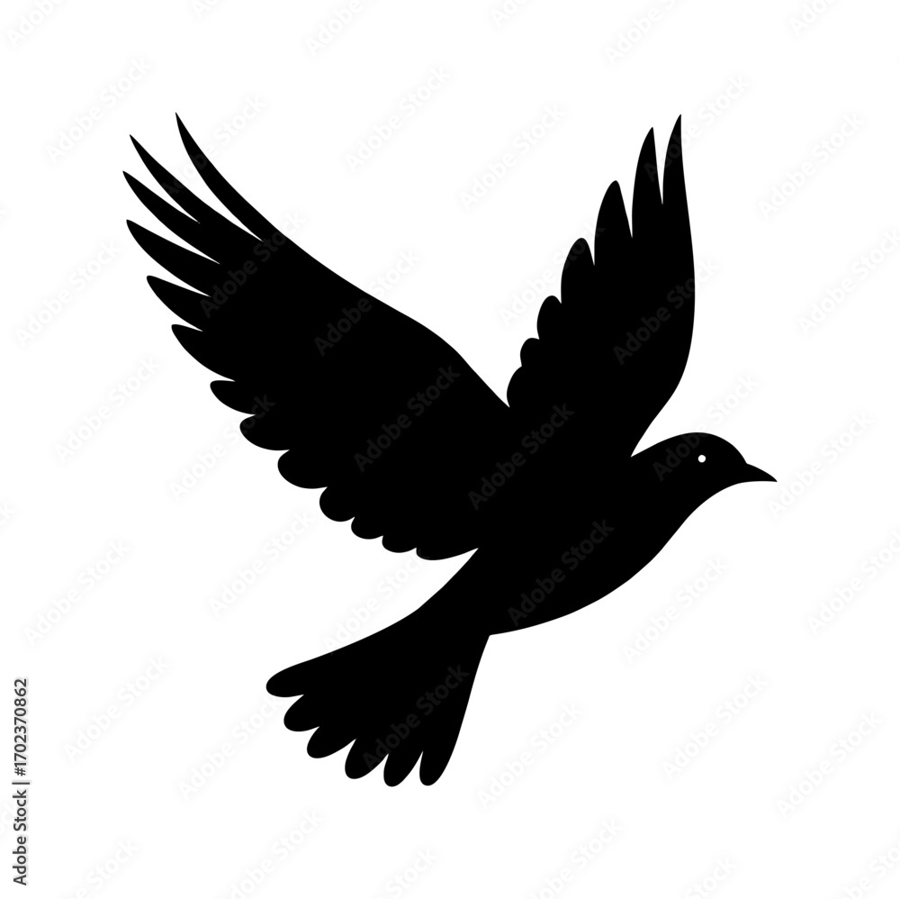 Obraz premium Vector icon of a bird in flight